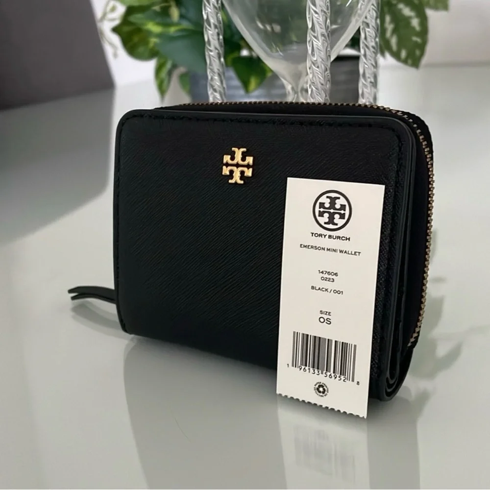 NWT authentic tory burch black tote bag , crossbody & matching wallet - Picture 7 of 14
